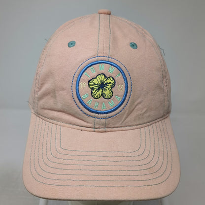 Tommy Bahama Baseball Cap Pink OSFM Hibiscus Flower Embroidered Hat Strapback