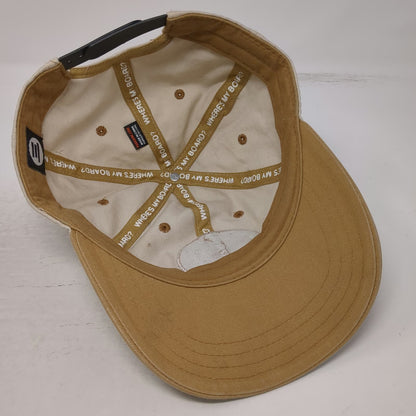 Pukka 3rd Stone Hawaii Snapback Hat Beige One Size Cotton Two Tone Gold Surf