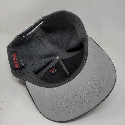Otto Men's Snapback Hat Gray OSFM Embroidered Outcry Tour Logo Acrylic Wool