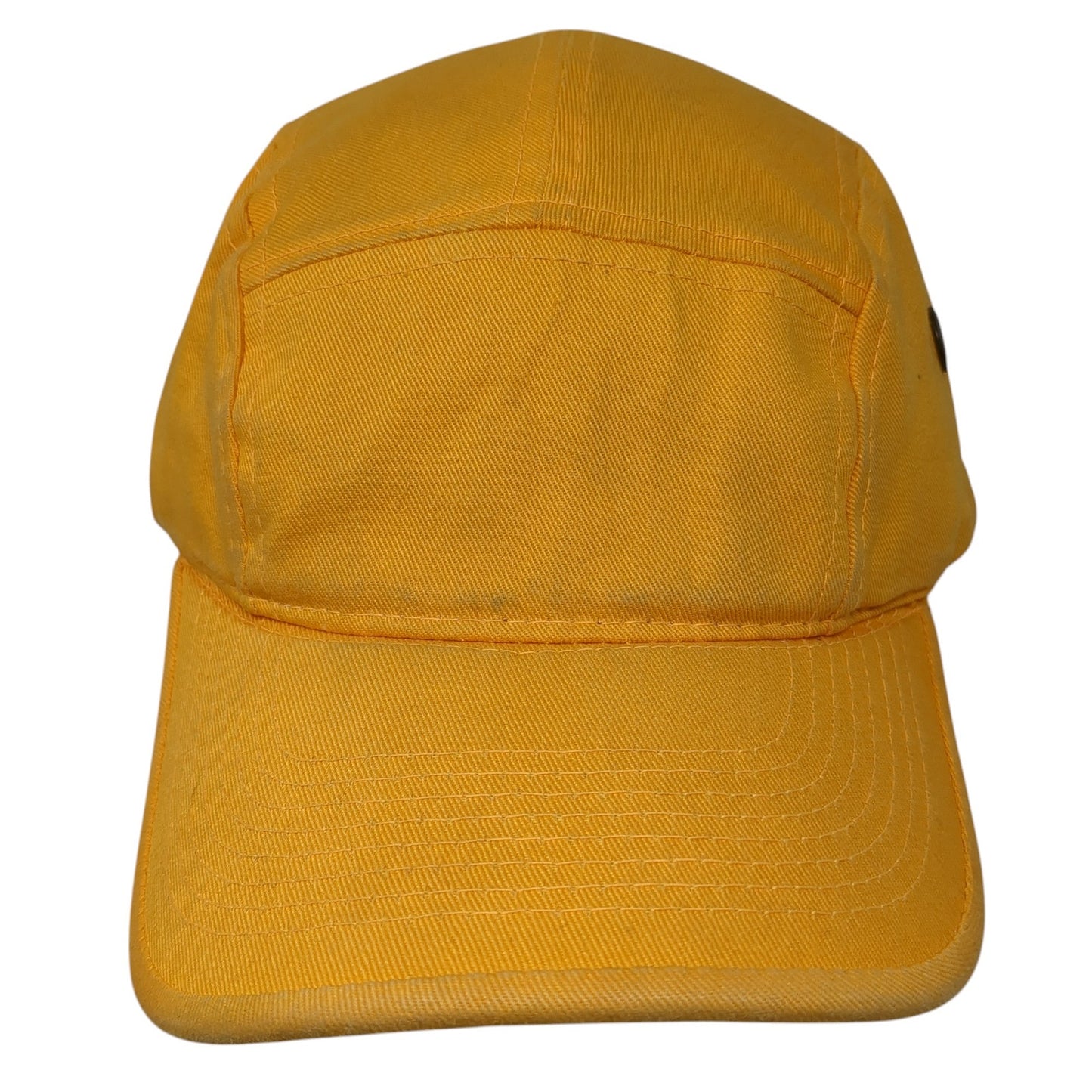 KB ETHOS Slideback 5 Panel Hat Yellow One Size Adjustable Leather Strap