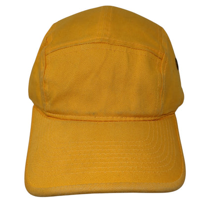 KB ETHOS Slideback 5 Panel Hat Yellow One Size Adjustable Leather Strap
