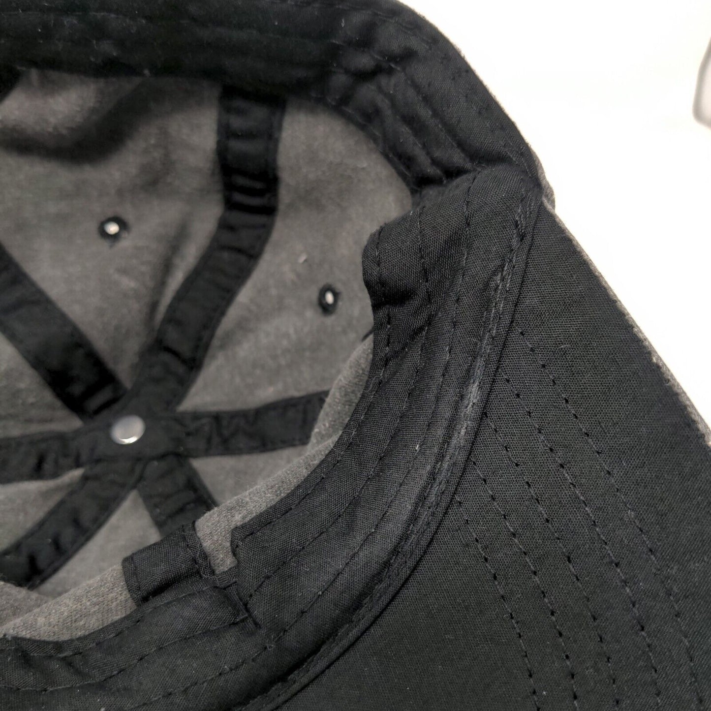 Unbranded Strapback Hat Solid Gray Black Soot OSFM Adjustable Blank