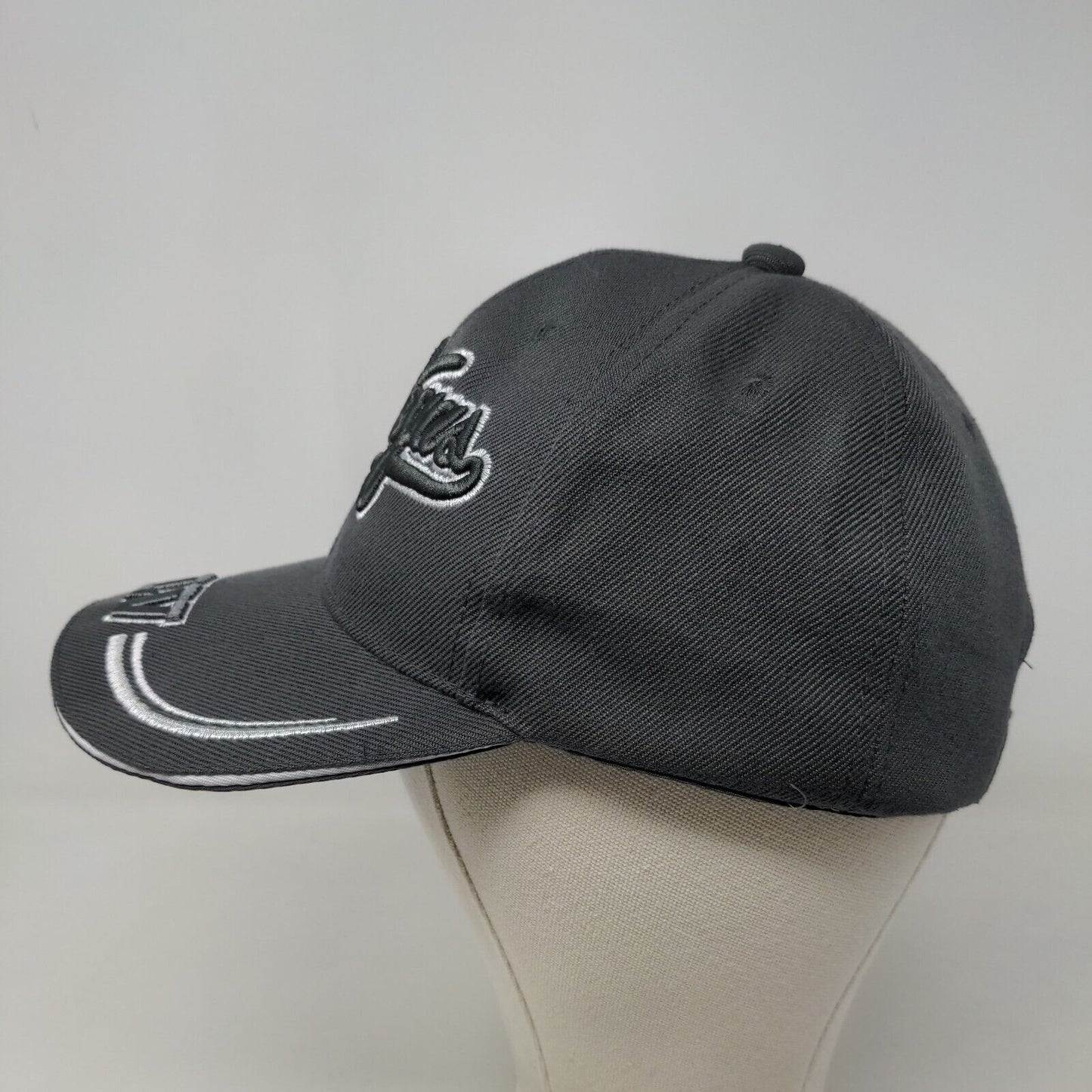 Unbranded Men's Strapback Hat Gray Adjustable Embroidered Logo Las Vegas