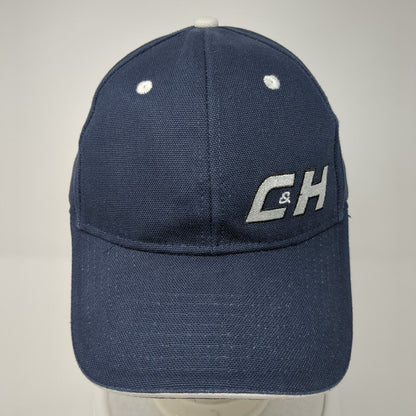 C&H Strapback Hat Blue One Size Adjustable Embroidered Vented Holes 6 Panel Otto