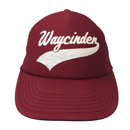 Waycinden Snapback Trucker Hat Red Medium Mesh Back Designer Award