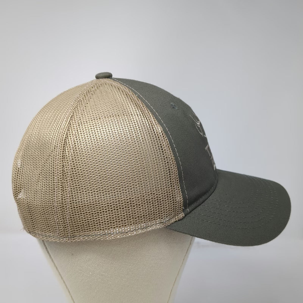 Outdoor Cap Trucker Hat Gray One Size Team Elk RMEF Mesh Snapback Hunting Logo