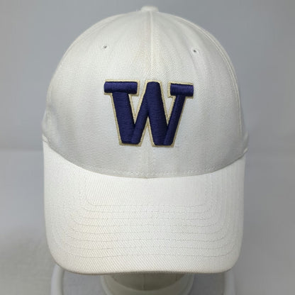 Nike Washington Huskies NCAA Cap White M Flexfit Curved Brim Embroidered Hat