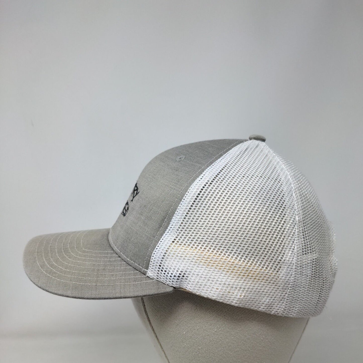 Country Cred Snapback Mesh Back Trucker Hat Gray OSFM Embroidered