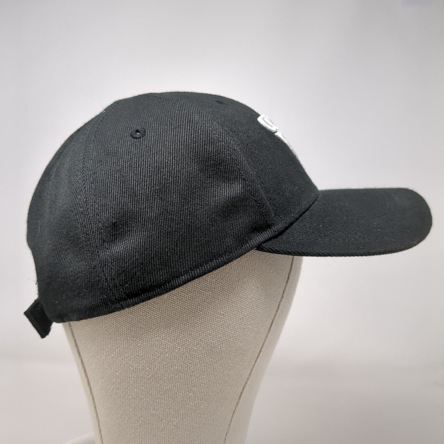 Condor Strapback Hat Black OSFM Adjustable Embroidered Solid 6 Panel