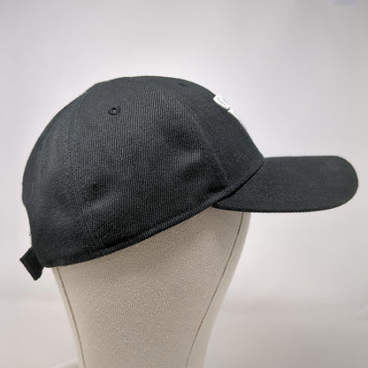 Condor Strapback Hat Black OSFM Adjustable Embroidered Solid 6 Panel