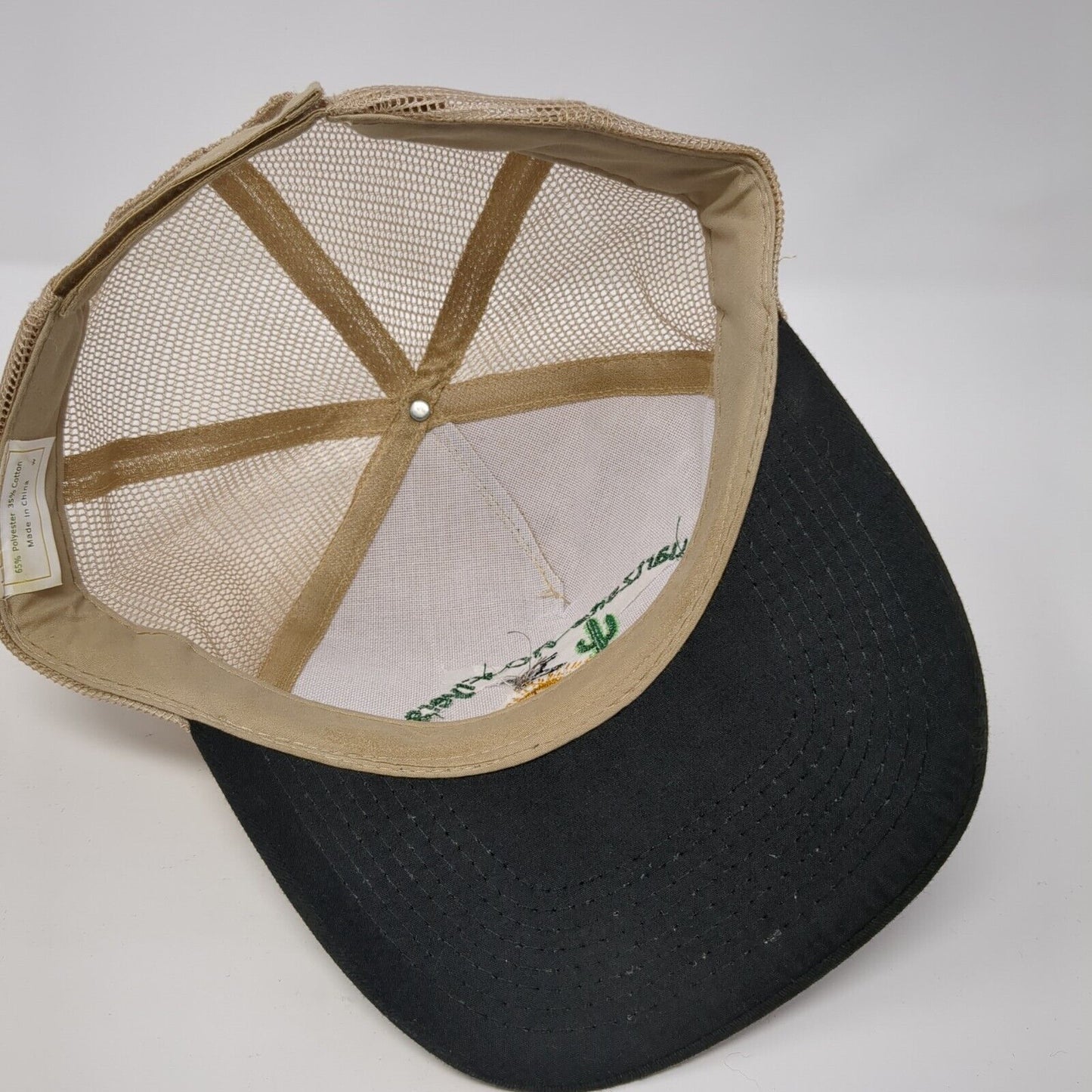 Quartzsite RC Flyers Strapback Trucker Hat Tan OS Adjustable Embroidered Mesh