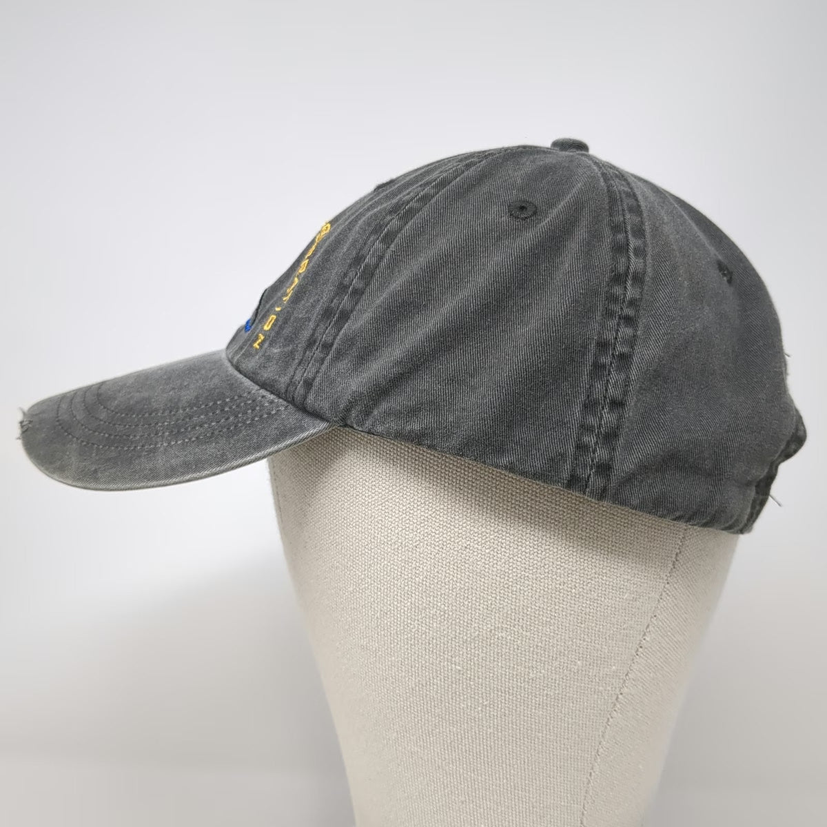 Anvil Baseball Cap Gray One Size Intercoastal Corporation Embroidered Cotton Hat