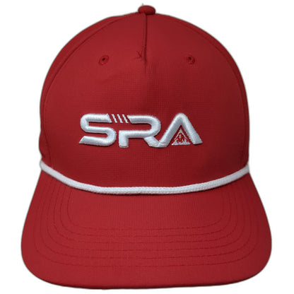 Cap America 5 Panel Red Hat OSFM Rope Brim SRA Mountain Logo Snapback Polyester