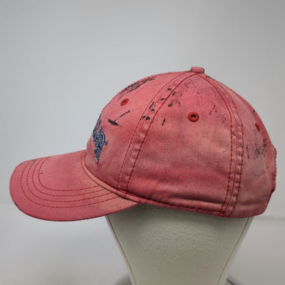 Caterpillar Baseball Cap Red One Size Rugged Tough Strong Cotton Slideback Hat