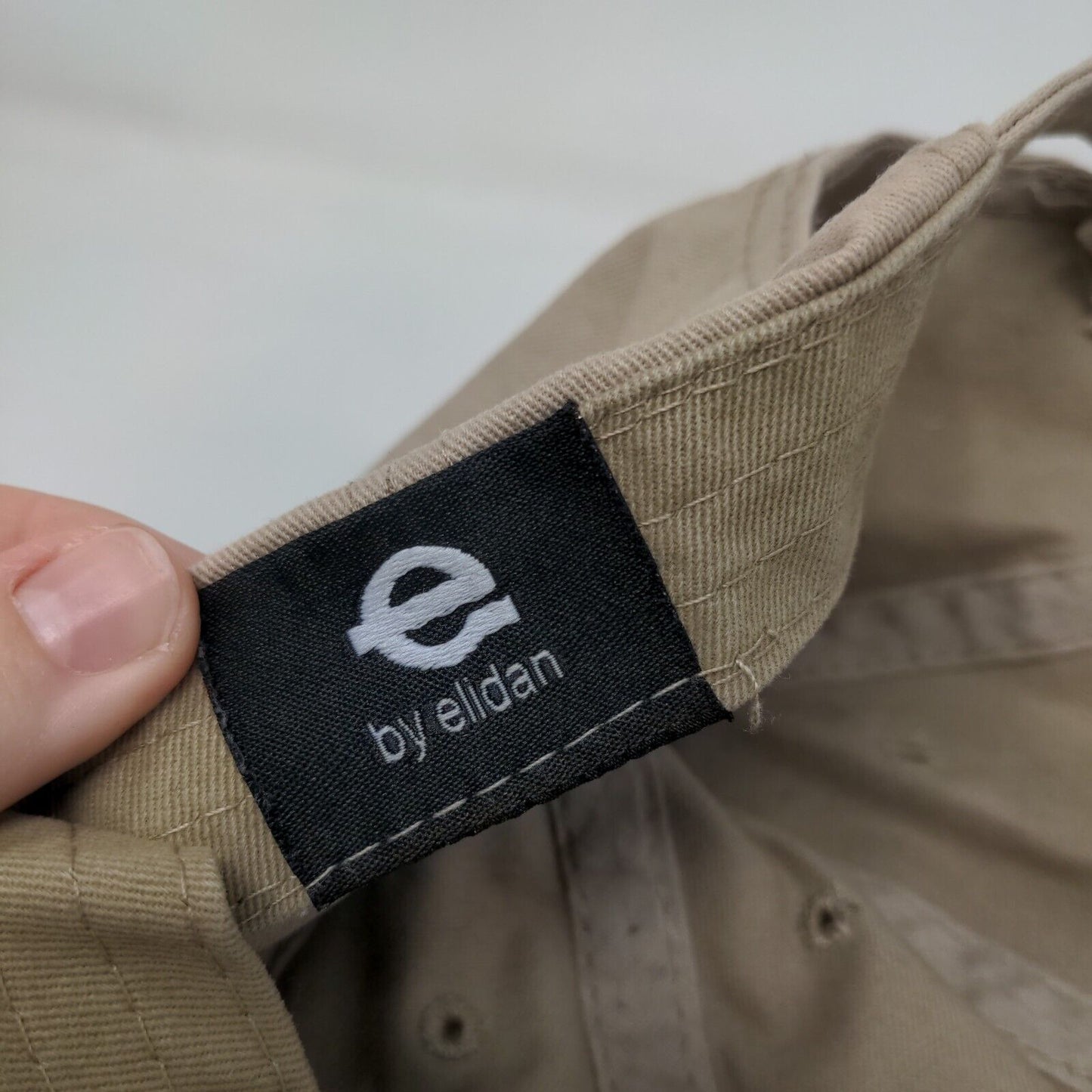 Palm Beach Slideback Hat Tan One Size Adjustable Embroidered E by Elidan
