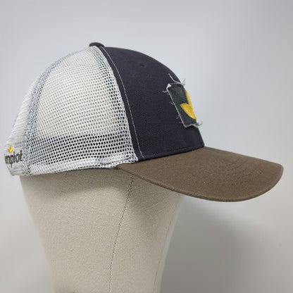 K-Products Trucker Hat Black Brown White Yellow One Size Simplot Mesh Back