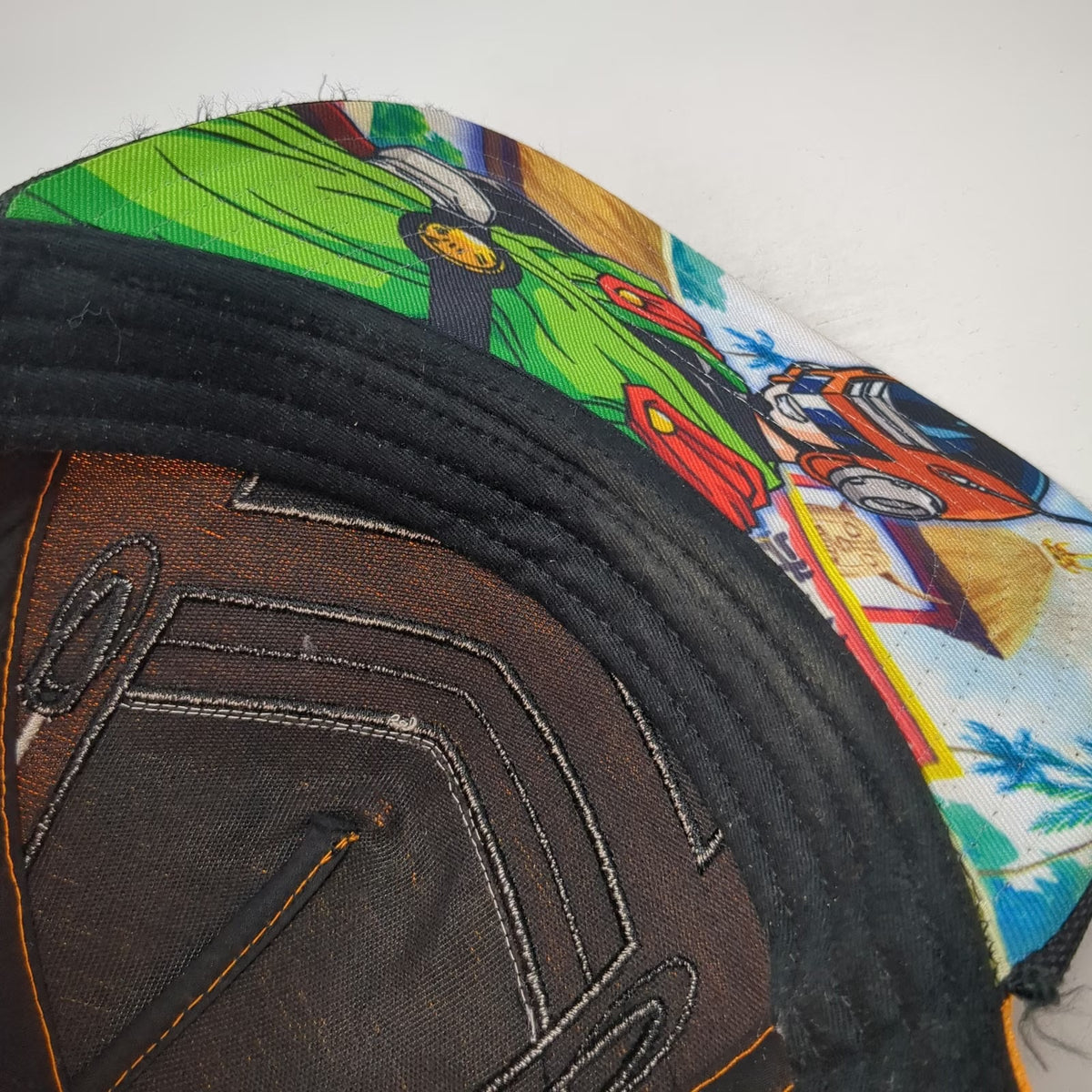 Bioworld Great Saiyaman 5 Panel Orange Black One Size Anime Under Visor Hat