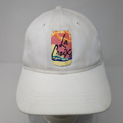La Croix Strapback Hat White OSFA Adjustable Embroidered 6 Panel