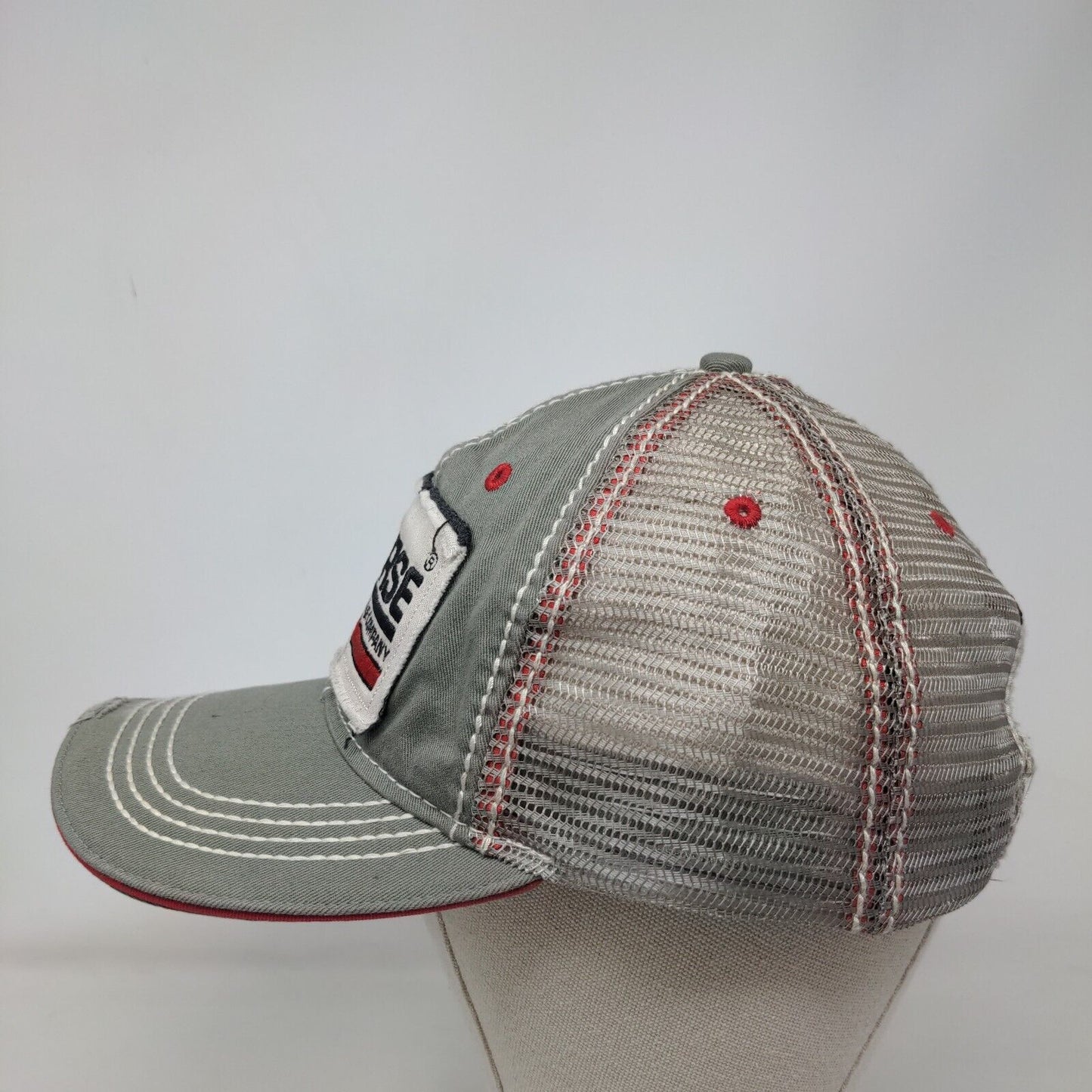 Morse Strapback Mesh Back Trucker Hat Gray OSFA 6 Panel Made In USA