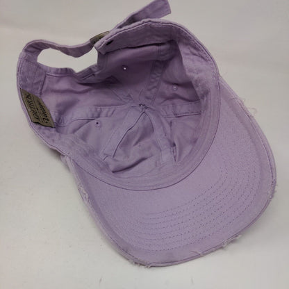 KB ETHOS Vintage Slideback Hat Purple One Size 6 Panel Distressed Blank