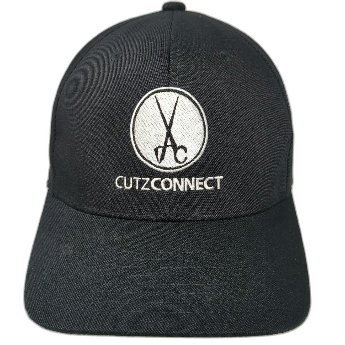 Yupoong Baseball Cap Black One Size CutzConnect Logo Flexfit 110 Strapback Hat