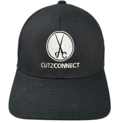 Yupoong Baseball Cap Black One Size CutzConnect Logo Flexfit 110 Strapback Hat