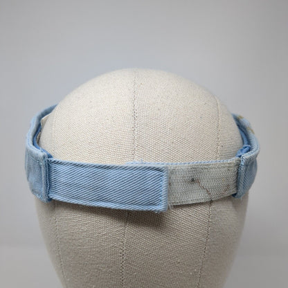 Adidas Trefoil Strapback Sun Visor Hat Blue One Size Solid Adjustable