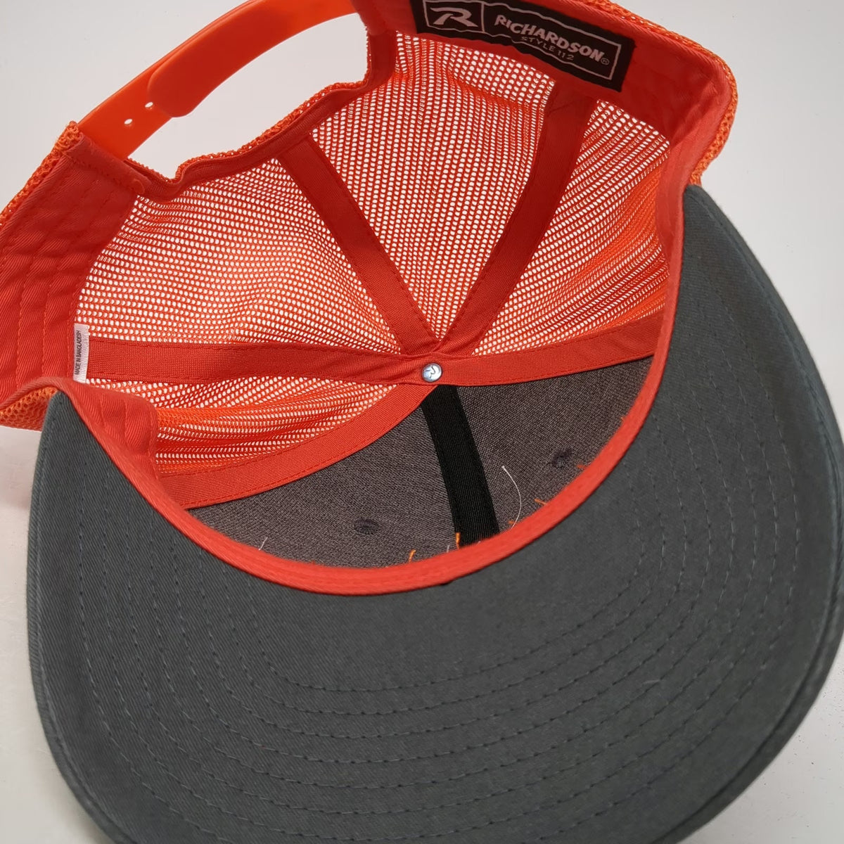 Richardson Trucker Hat Gray Orange One Size Mesh Snapback Ray-Mont Logistics