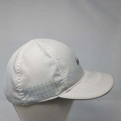 Nike Strapback Hat White One Size Adjustable Featherlight Dri-Fit Polyester