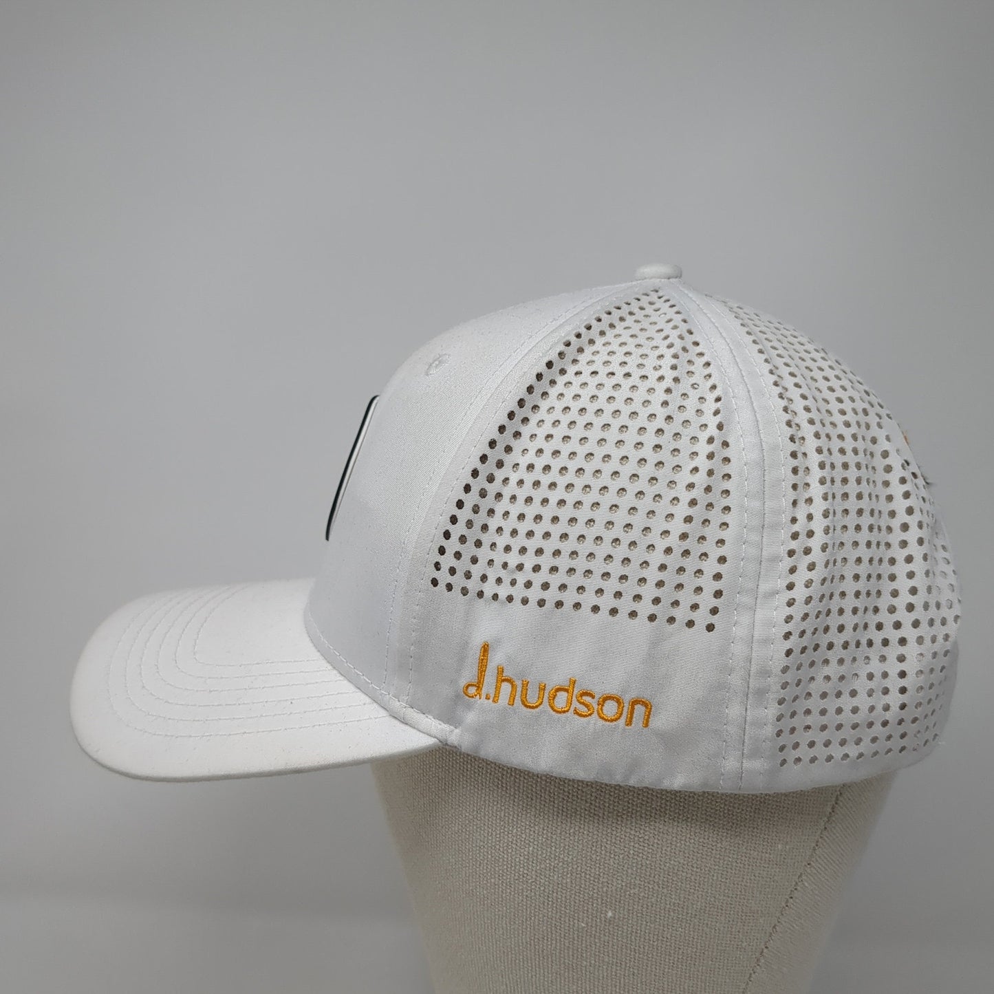Pickleball Central Strapback Hat White One Size Adjustable Laser Cut