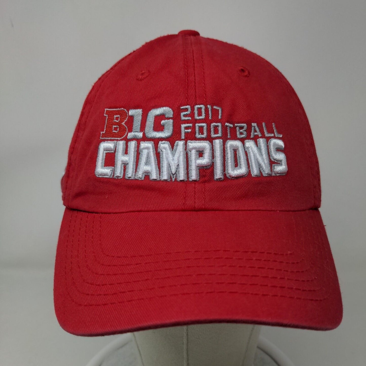 Top of the World Men's Slideback Hat Red Ohio State Big 10 2017 Football Logo