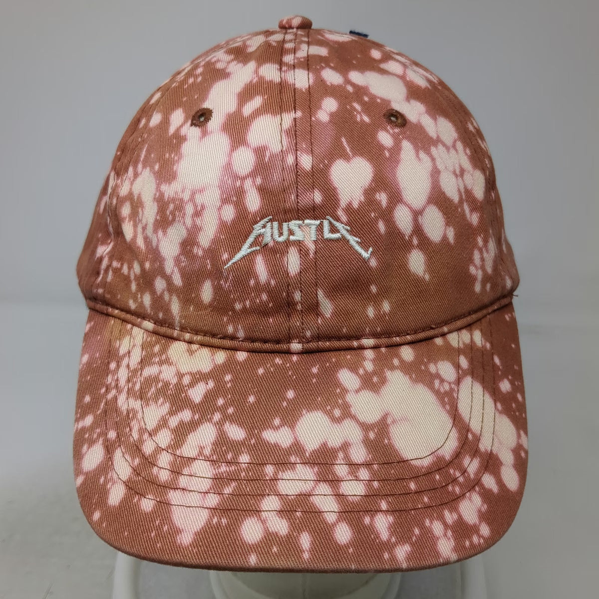 Carbon Elements Baseball Cap Brown One Size Hustle Bleached Acid Wash Cotton Hat
