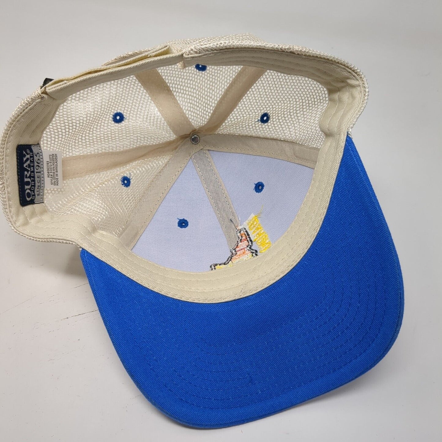 Idahonian Strapback Mesh Back Trucker Hat Blue One Size Ouray