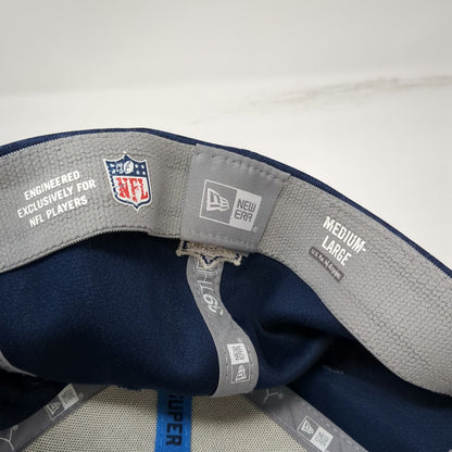 Los Angeles Chargers NFL New Era Cap Blue L 39THIRTY Stretch Fit Grey Crown Hat