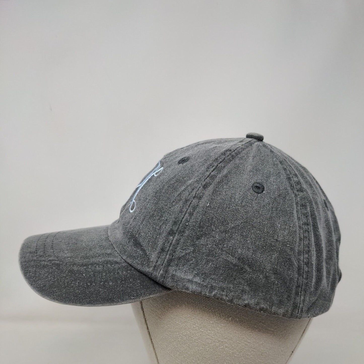JPC Slideback Hat Gray One Size Adjustable Embroidered 6 Panel Adams