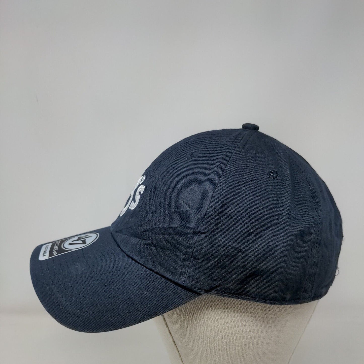 3's Slideback Hat Blue OSFA Adjustable Embroidered Solid '47 Clean Up