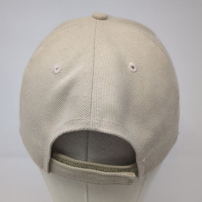 Unbranded Strapback Hat Beige One Size Solid Adjustable Outdoor Blank