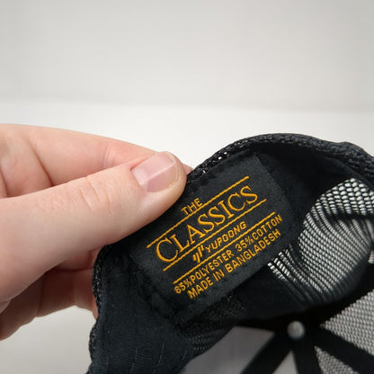 Explore Idaho Snapback Trucker Hat Black One Size Adjustable Mesh Back Yupoong