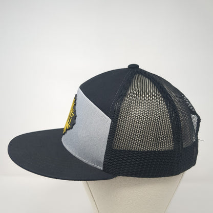 Seltzi Snapback Trucker Hat Black One Size Adjustable Mesh Back Decky