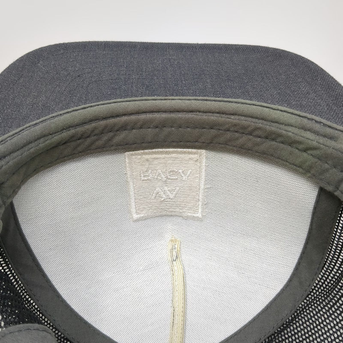 RVCA Trucker Hat Gray One Size Mesh Back Flat Brim Logo Graphic Snapback Square