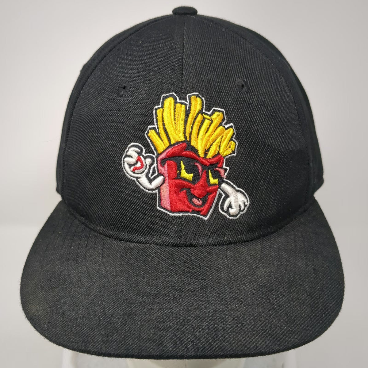 Zephyr Baseball Cap Black 7 5/8 Fitted Puras Fritas French Fry Mascot Hat