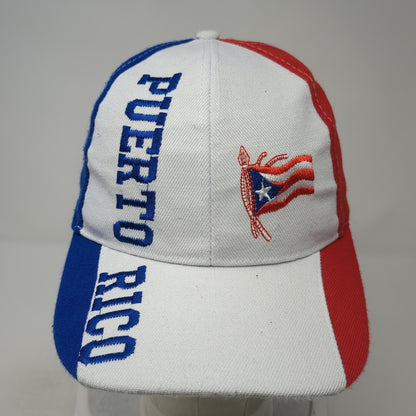 Puerto Rico Strapback Baseball Cap Multicolor One Size Adjustable Patriotic