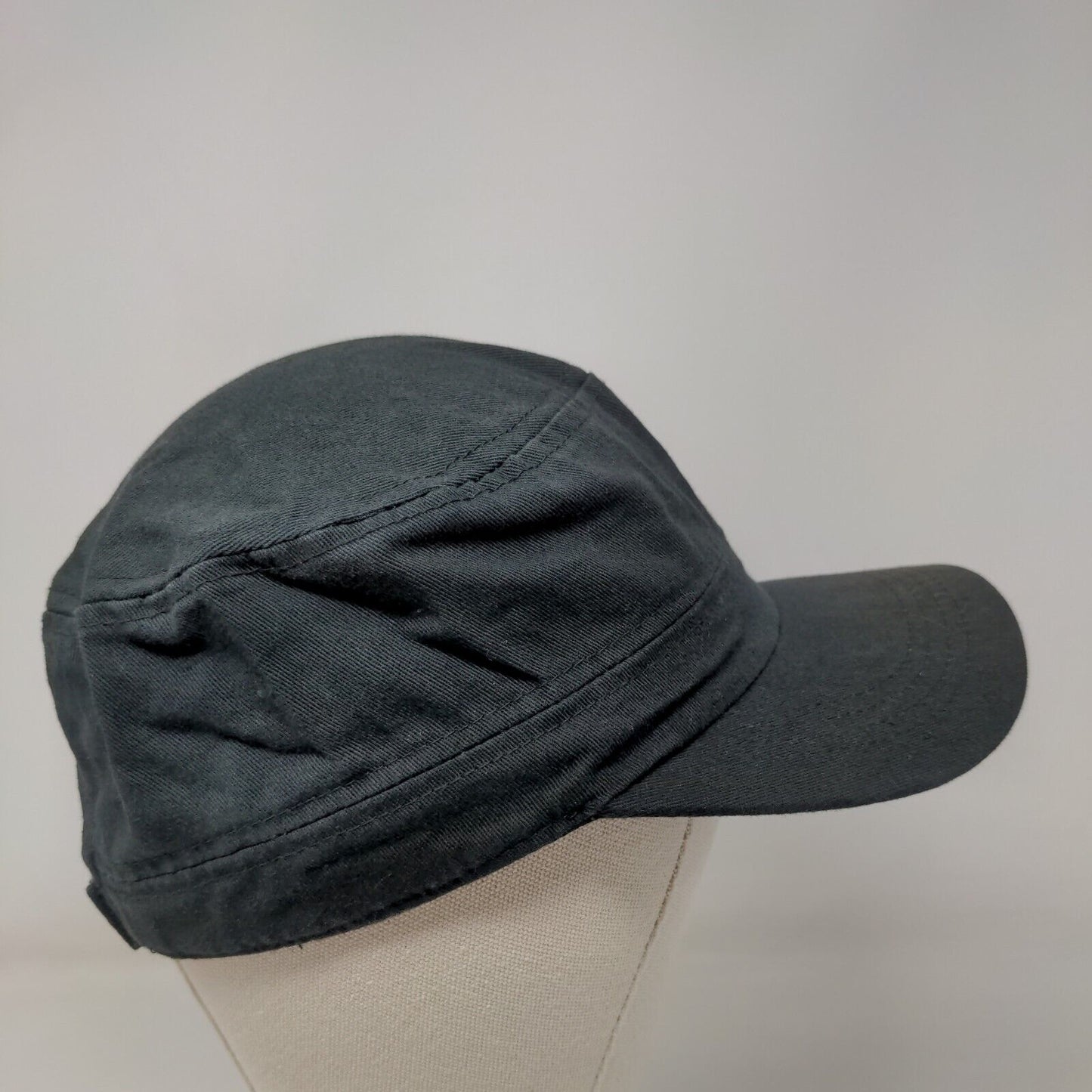 Unbranded Strapback Army Cap Black One Size Adjustable Lightweight Blank