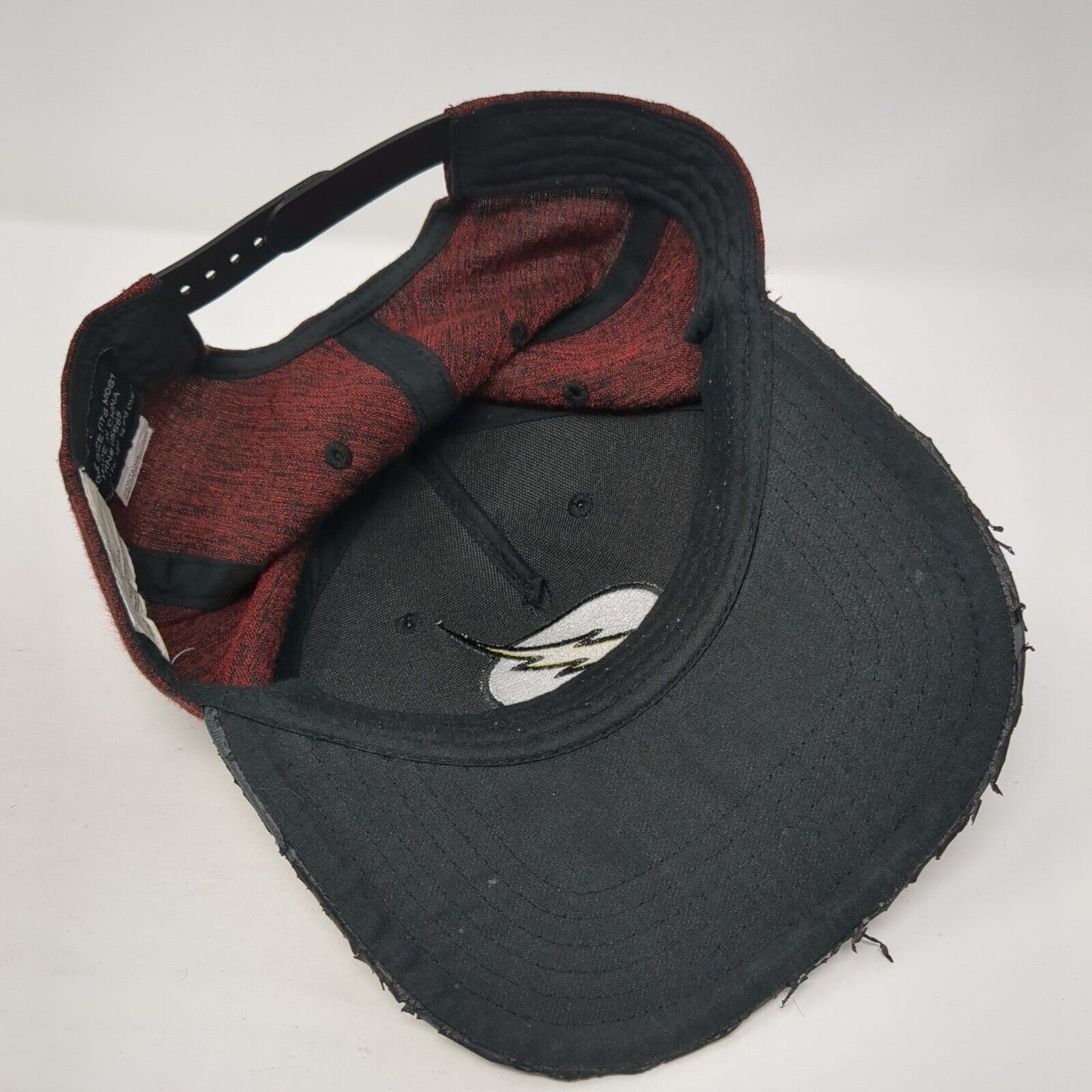 DC The Flash Snapback Hat Red One Size Adjustable Embroidered Vented Holes
