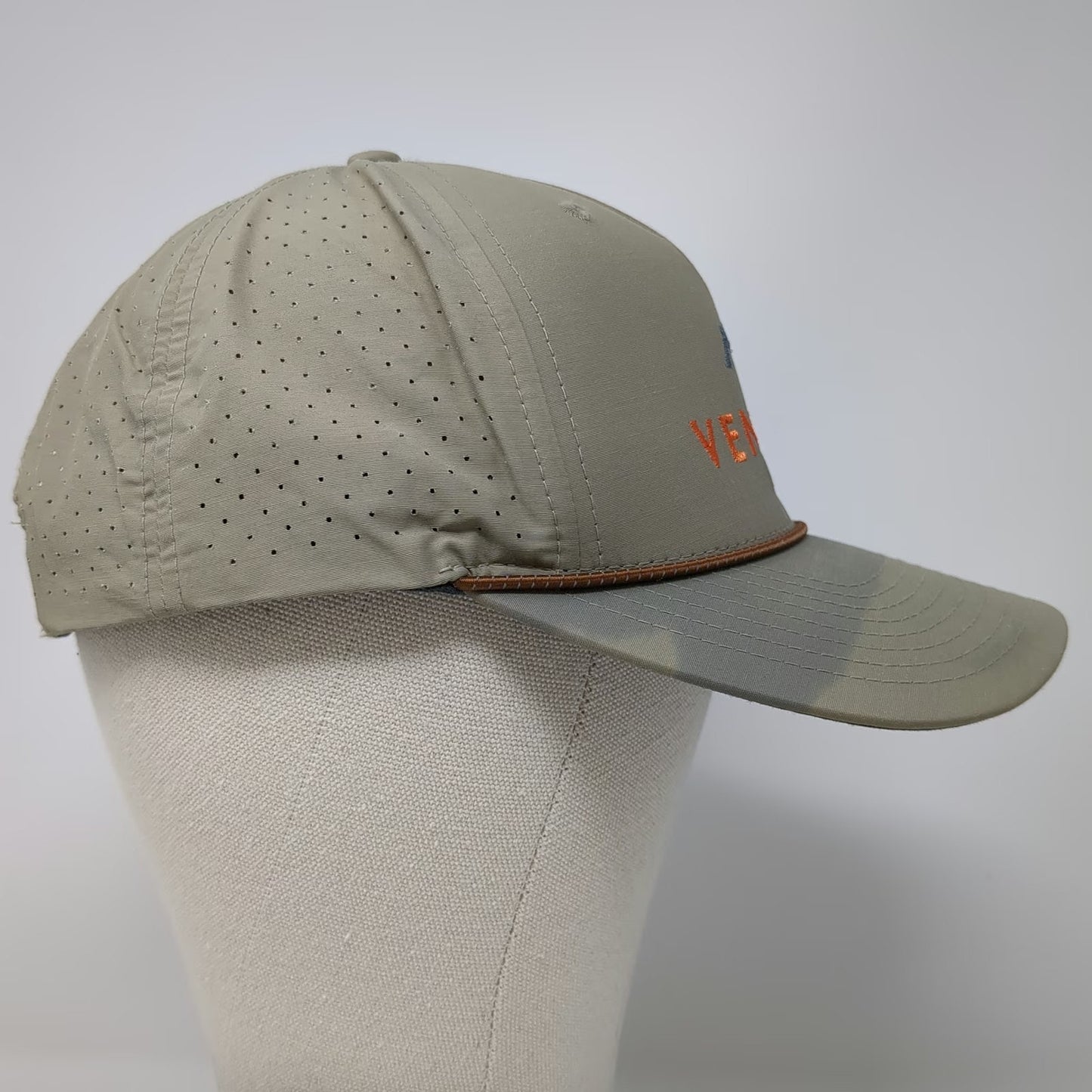 Richardson Trucker Hat Beige OSFM Venture Mountain Logo Rope Snapback Outdoors