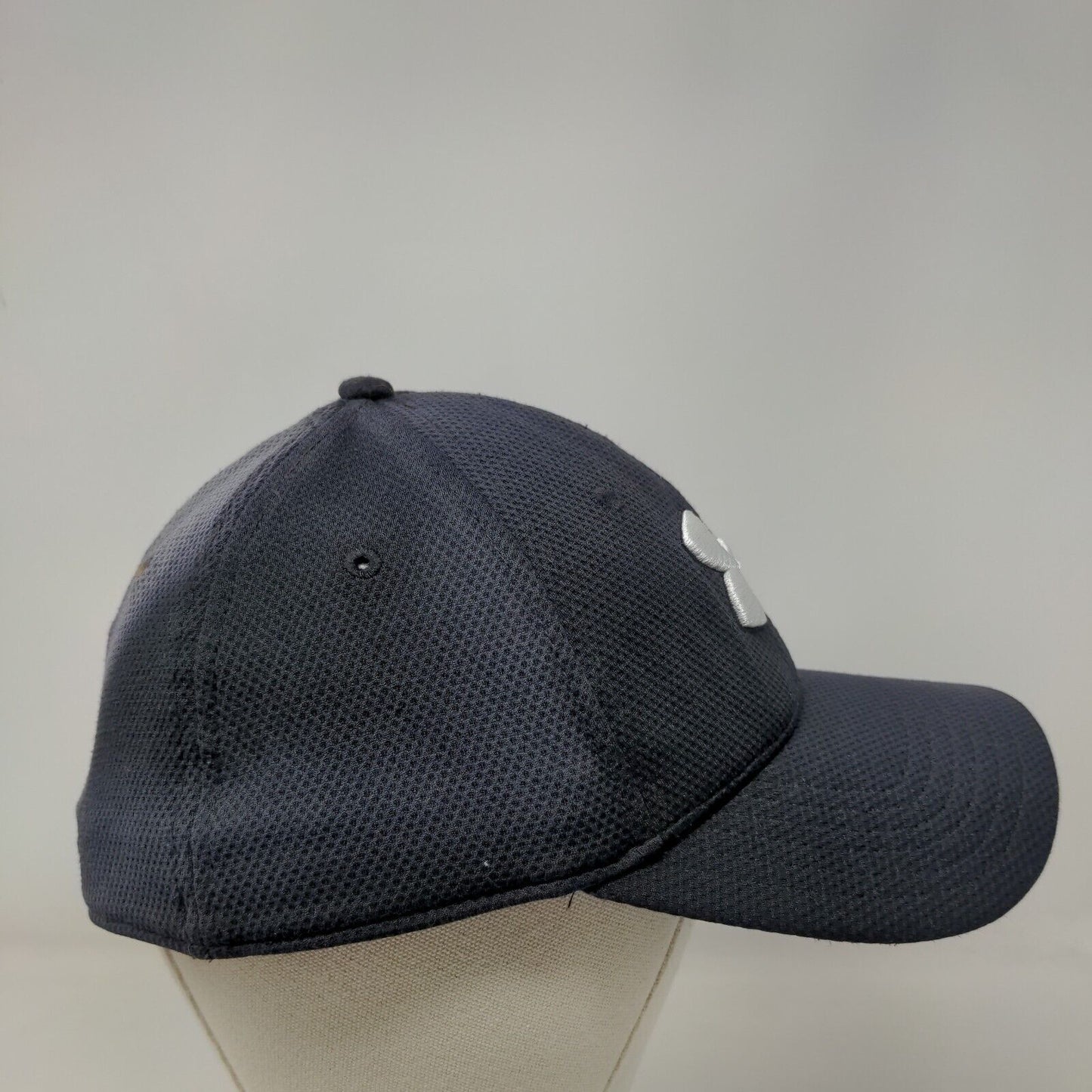 Under Armour Fitted Hat Blue One Size Embroidered Vent Holes 6 Panel