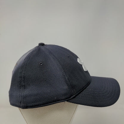 Under Armour Fitted Hat Blue One Size Embroidered Vent Holes 6 Panel