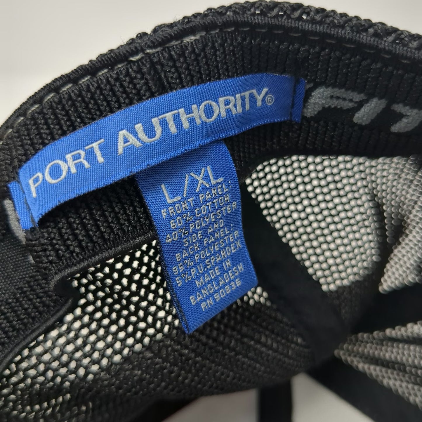 Port Authority Baseball Cap Gray Black XL Starr General Contracting Flexfit Hat
