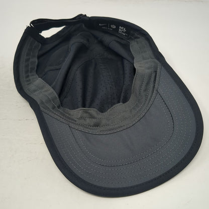 Nike Baseball Cap Black L Dri-FIT Adjustable Swoosh Performance Lightweight Hat