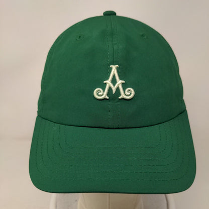 American Needle Strapback Hat Green Embroidered A Logo Adjustable